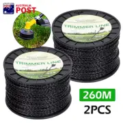 1/2Pcs Trimmer Line 2.7MM x 264M Spiral Twist String Whipper Snipper Cord AU