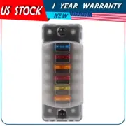 ?Automotive Blade Fuse Box 6 Way Holder Block With Negative For Boat Car Marine