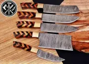 Custom Handmade Damascus Chef Knife Set – Precision Forged, Unique Patterns