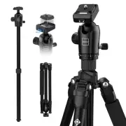 73-Inch Camera Tripod - Lightweight DSLR Tripod with 360° Ball Head & Quick R...