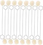Gatuida 50pcs Wool Dyeing Daubers with Metal Handle for Leathercraft Fabric Coloring Wool Ball Brush Applicator Tools