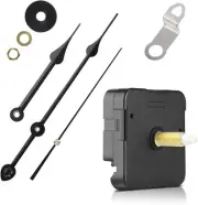 Quartz DIY Wall Clock Movement Mechanism Battery Operated Repair Black