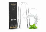 Tongue Scraper for Kids, Metal Tongue Scraper for Good, Fresh Breath & Oral h...