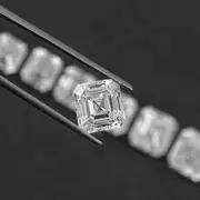 Radiant 3Ct Asscher Cut Lab Grown Diamond Natural D Color VVS1 Clarity Certified