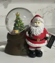 Led Christmas Santa With Toy Bag Snow Globe
