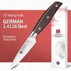 Full Tang Paring Knife Stainless Steel Premium Wood Handle Fruit Slicing Peeling