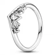 Pandora Bombillo & Marquise Cut Flash Edge Wishbone Ring 199109C01-58 Size 8.5