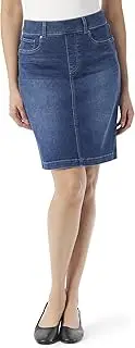 [Gloria Vanderbilt] Women's Shape Effect Pull on Pencil Skirt Standard, Metz Whiskers, 20