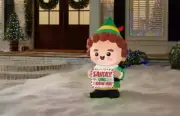 3.5 ft. LED Stylized Buddy the Elf Banner Christmas Airblown Inflatable NIB