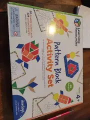Learning Resources Pattern Block Activity Set Assorted Colors LER6134 SEALED