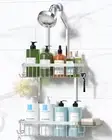 Shower Caddy Hanging Never Rust Shower Organizer Aluminum Shower Rack with Hooks