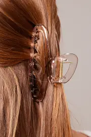 Brown Claw Clip Intersecting - Size ONE, Women's Hair Accessory