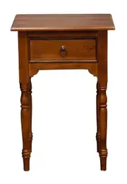 CT Nueva Solid Timber Turn Leg 1 Drawer Side Table