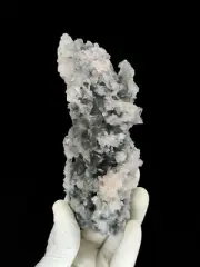 Natural Stilbite Cluster On Coral Chalcedony Minerals - #E700