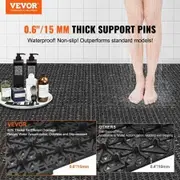 Modular Interlocking Cushion 50 Pack 30 x 30 cm Splicing Drainage Mats PVC Interlocking Drainage Floor Tiles Non-Slip Drainage Holes for Restroom Bathroom
