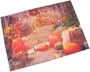 OSALADI Photography Background Cloth Pumpkin Photo Background Halloween Party Props Backdrop Thanksgiving Backdrop Prop Photographic Background Cloth Party Decorations Orange