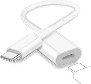 T Tersely USB C to Lightning Headphone Audio Adapter,Type C Male to Female Lightning Converter with Charging/Data Transfer,for iPhone 16/15 Plus/Pro/Max,iPad Pro/Air 6/5/4(Not for Gaming handhelds)