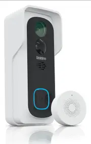 Uniden App Cam SOLO X2K Bell - 100% Wirefree 2K Super HD Video Doorbell with Wireless Chime