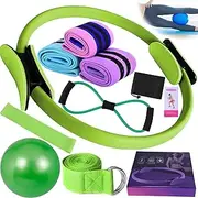 Pilates Kit, Pilates Essentials Kit for Women, 2025 New Pilatess Kits for Home Workouts with Resistance Bands, Ball Guide, Portable Fitness Equipment for Core Strength Stretching & Toning