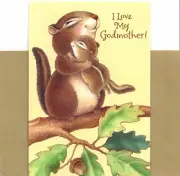 Happy Birthday Godmother Chipmunks Hug Hugs Chipmunk Hallmark Greeting Card