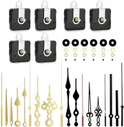 6Pcs Quartz Clock Mechanism Kit, Wall Clock Mechanisms Mattery Powered Replaceme