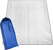 Wovella Aluminum Camping Mat Insulated Foam Sleeping Pad Reflective Tent Pad Lightweight Foldable Portable Waterproof with Carry Bag for Camping Beach Picnic
