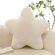 Cuddly Cushion Children's Star Cushion, Plush Cushion Decorative Cushion for Cuddly Corner Children's Room, Soft Fluffy Star Shape Decorative Cushion Sofa Cushion for Home Decoration (White, 40 cm)