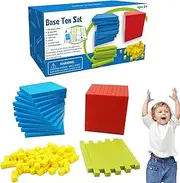 Educational Math Manipulatives - Base Ten Blocks Manipulatives Math Toys - Educational Toys, Preschool Learning Counting Blocks for Number Concepts & Place Value
