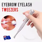 Stainless Steel Eyebrow Trimming Tool with LED Light Eyelash Eyebrow Shaper AU