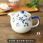 Arita-yaki (Arita porcelain) pot with small flowers and arabesque d From Japan
