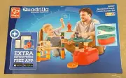 NEW! Hape 66 Piece Quadrilla Stack Track Bucket Box Marble Race Building Set