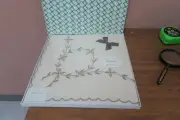 Vintage New NIB Donegal Irish Linen Tea Cloth Embroidery Tablecloth 45" x 45"
