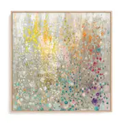 Artey | Bubbling Up Again - Framed Canvas - Natural Frame - 64 x 64cm