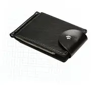 [ANDRESLAD] Men's Business Clutch Wallet Creative Card Holder Flipping Design Small Wallet for Driver's License and Cash