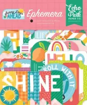 Echo Park Cardstock Ephemera-Icons, Sunny Days Ahead - 3 Pack