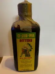 Ojibwa bitters bottle Flint Michigan laxitive medicine O-JIB-WA 1920’s