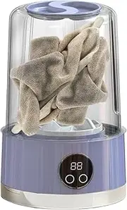 Portable Washing Machine - Underwear Washer with Digital Display | Rechargeable Small Laundry Machine, 2 Cleaning Modes, Compact Washer for Dorm Travel RV Camping Baby Clothes