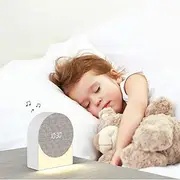 White Noise Bluetooth Speaker Timed Alarm Clock, Sound Machine for Sleep, Customizable Sleep Routines, Dimmable Night Light, White Noise Machine, Wake Up Light for Bedrooms, for Kids Toddler