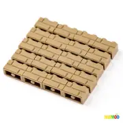 Lot of 40 Genuine LEGO 98283 Dark Tan Modified 1x2 w/ Masonry Profile Brick Part