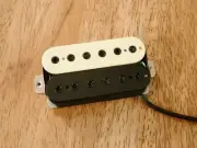 HEXBUCKER HUMBUCKER NECK PICKUP ZEBRA NICKEL SILVER BASEPLATE 4 CONDUCTOR WIRE