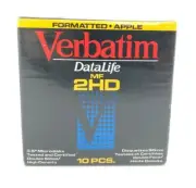 Verbatim DataLife 2HD Apple Formatted 3.5" Micro Floppy Disc 10 Pack