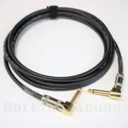 Van Damme XKE Classic Guitar Cable, Right Angle to Right Gold Bigfoot Plugs