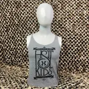 NEW HK Army Stacked Girls Tank Top - Grey - Large