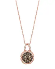 Le Vian Chocolate Cluster 14K Rose Gold 0.84 ct. tw. Diamond Pendant