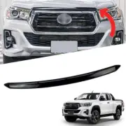 Front Bonnet Hood Trim Gloss Black For Toyota Hilux SR SR5 Pickup UTE 2015-2019