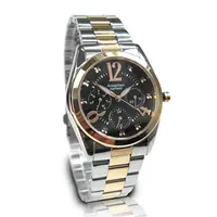 在飛比找PChome24h購物優惠-Arseprince 鑠金方鑽時尚三眼中性錶-黑金