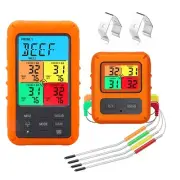 1X(Digital Barbecue Meat for Oven Thermomet with Timer 4 Probes1557