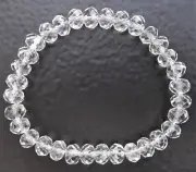 FACETED CLEAR QUARTZ CRYSTAL BRACELET - Energy, Healing, Spiritual Awareness