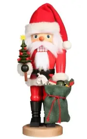 HAND MADE IN GERMANY Christian Ulbricht Nutcracker Santa Present Sack 32-822 NEW