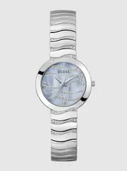 GUESS Silver Ice Blue Laguna Watch